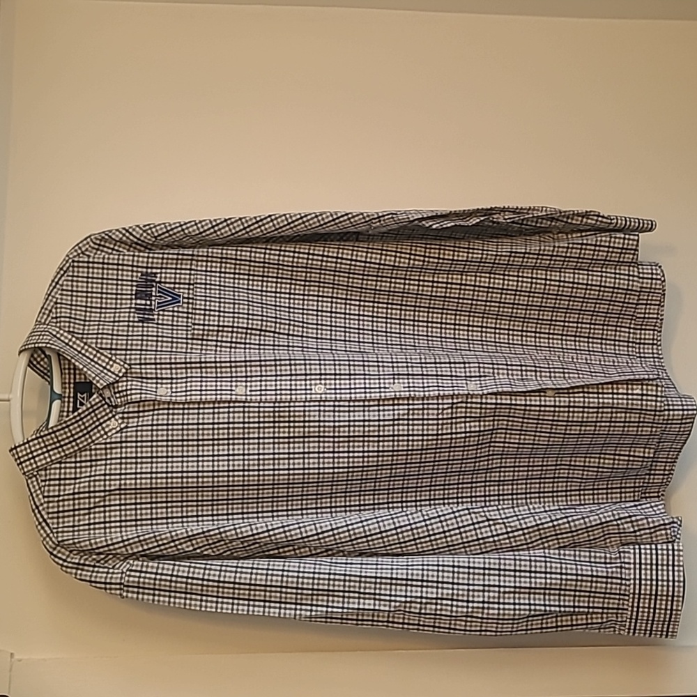 Villanova .. Mens Long Sleeve Button Down .. Plaid XXXL .. Cutter & Buck
